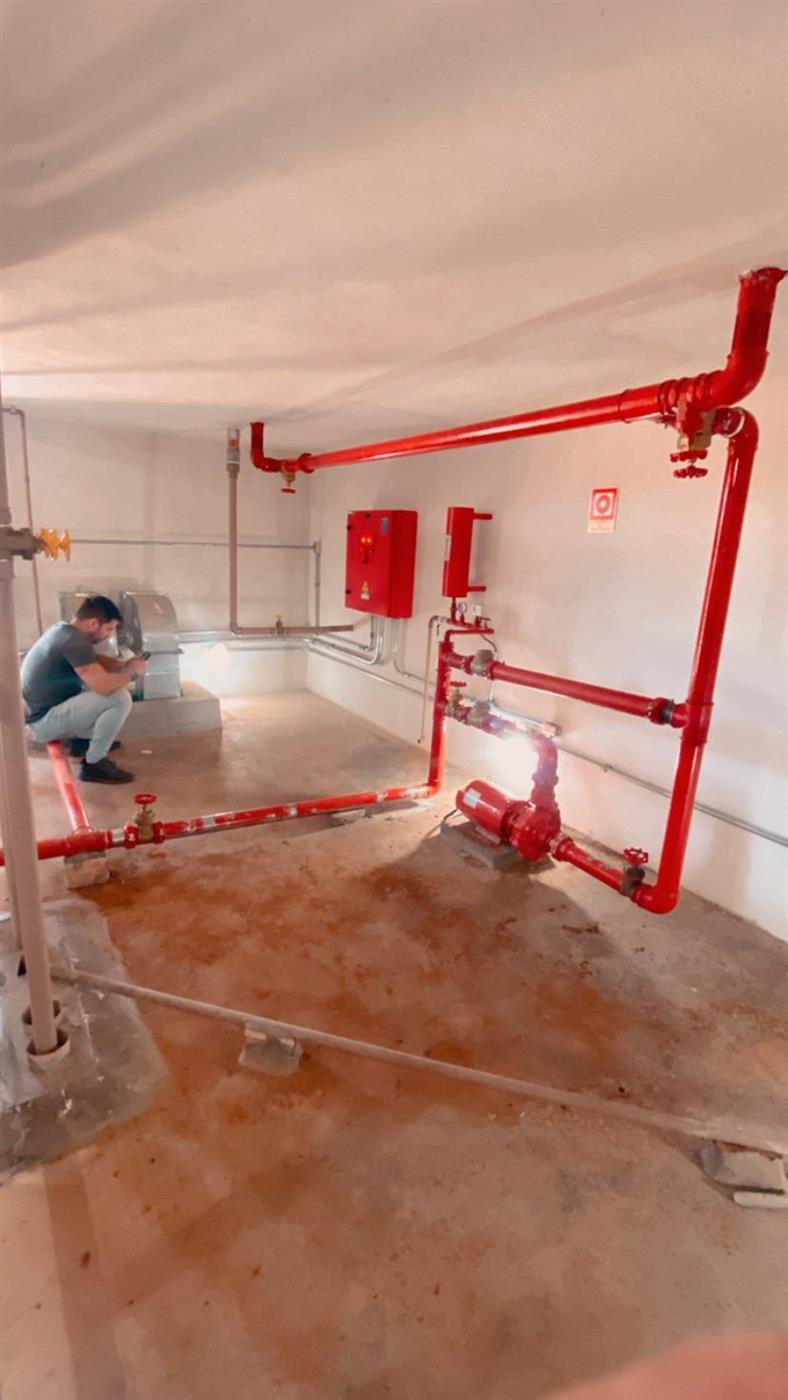 Foto de obra 15 - execução de sistemas contra incêndio
