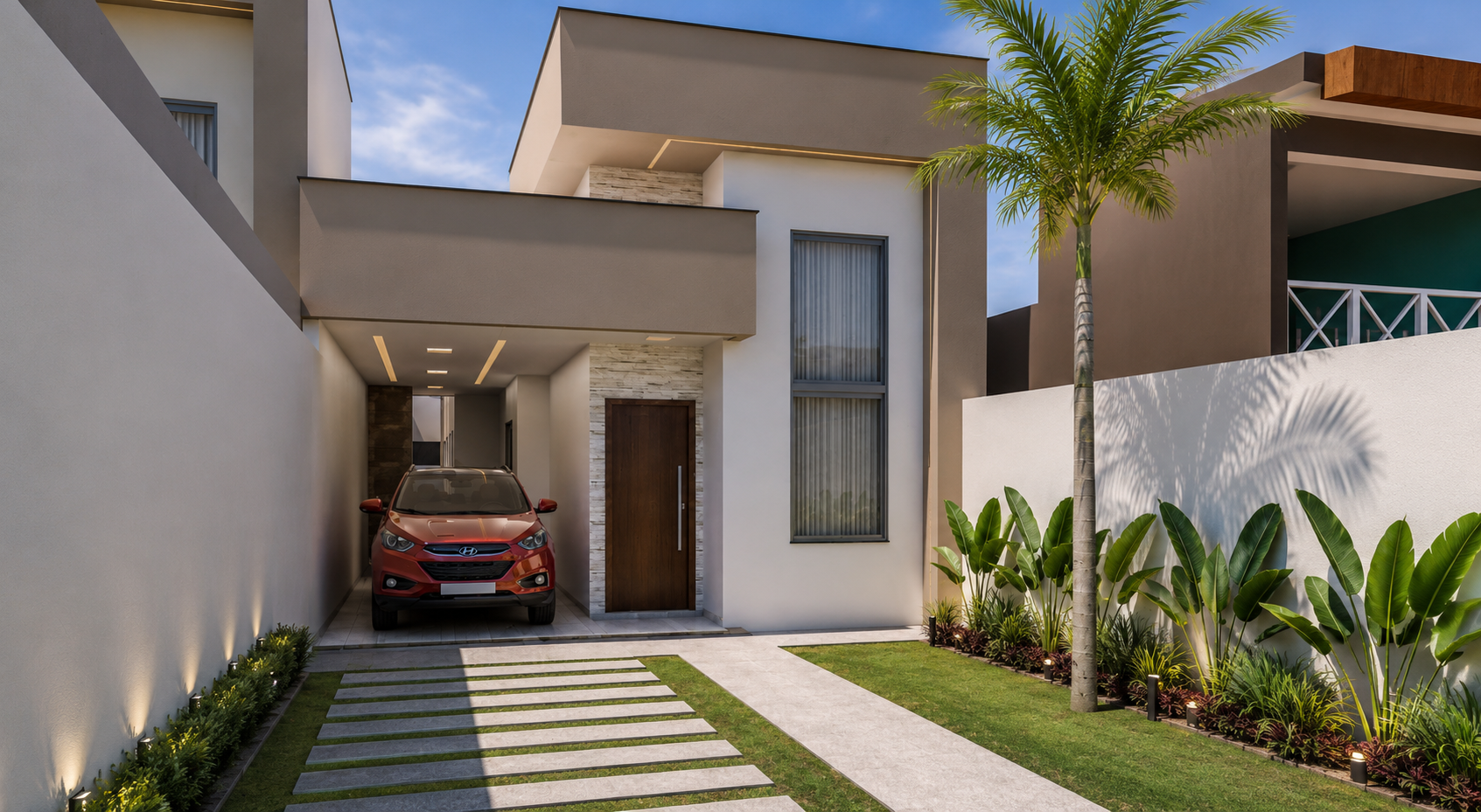 Obra 04 fachada residencial Planejar